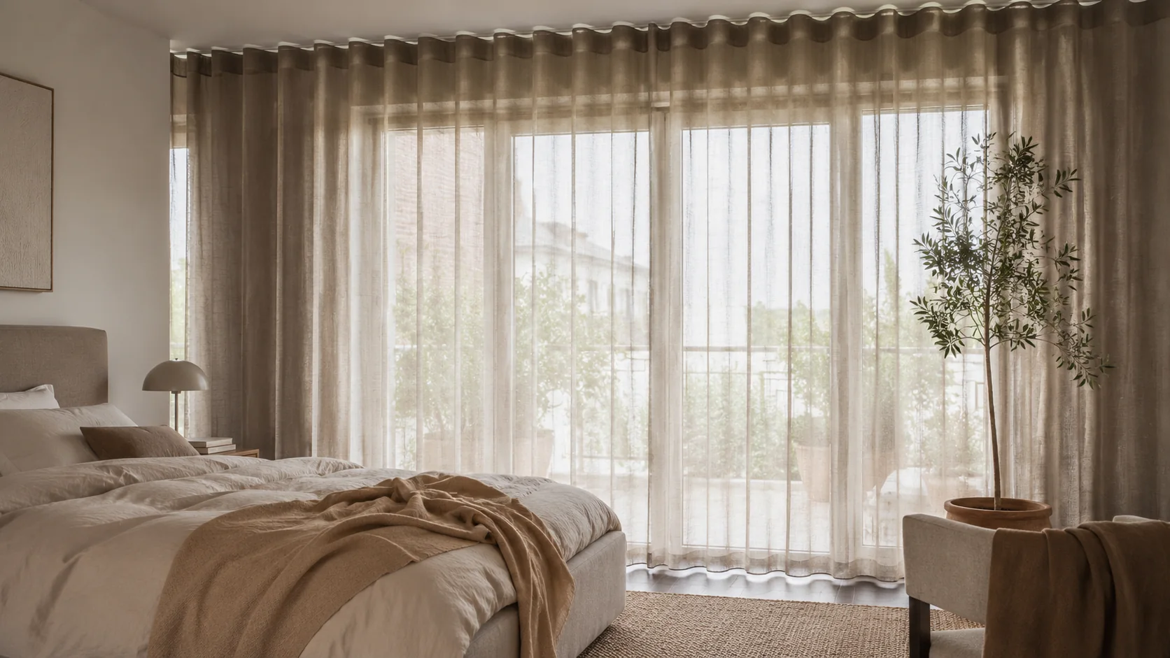 Wavegordijnen voor een rustige slaapkamer